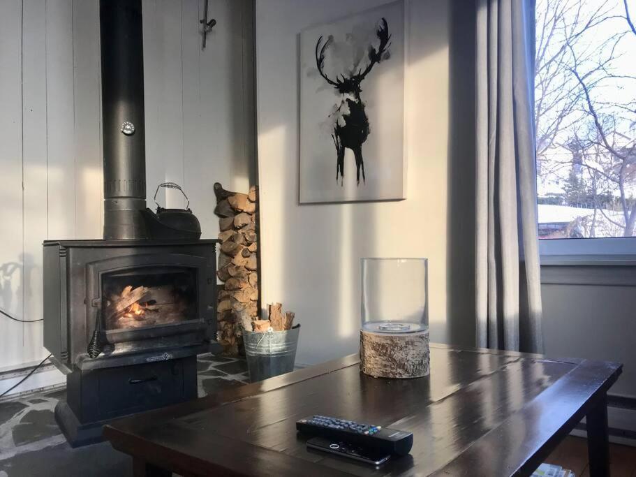 Om Chalet 2 Avec Spa Et Foyer Borde Du Fleuve St-Pierre-de-l'Île-d'Orléans 外观 照片
