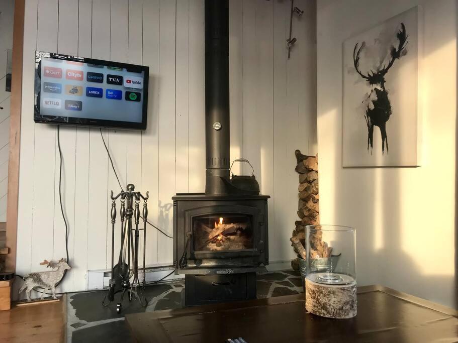 Om Chalet 2 Avec Spa Et Foyer Borde Du Fleuve St-Pierre-de-l'Île-d'Orléans 外观 照片